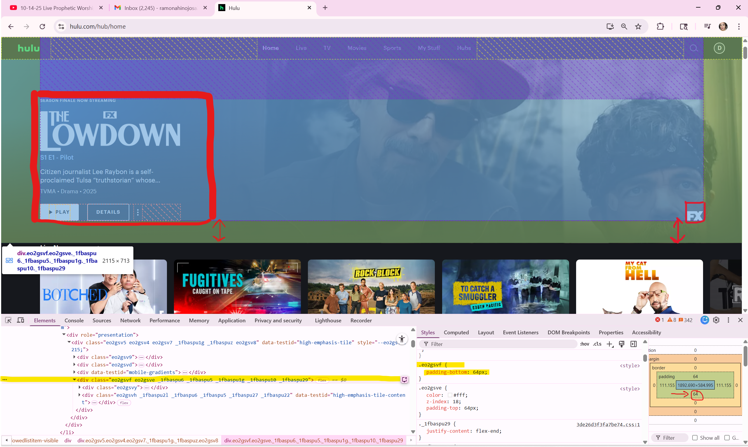 Hulu Main Preview Area